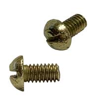 RMSF614ZY #6-40 X 1/4" Round Head, Slotted, Machine Screw, Fine, Zinc Yellow